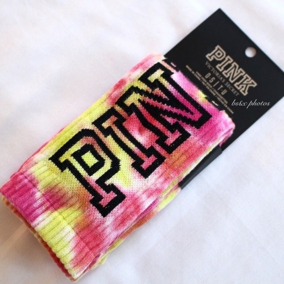 LAST Pair⭐ Limited Edition Tie Dye VS PINK Socks - Picture 2 of 3